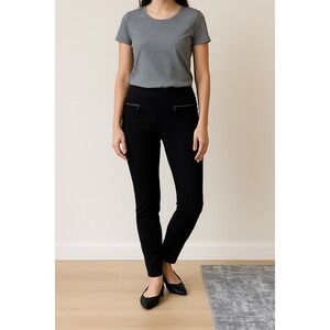 bar lll Black Zipper Pocket Career Casual Comfort Stretch Pants